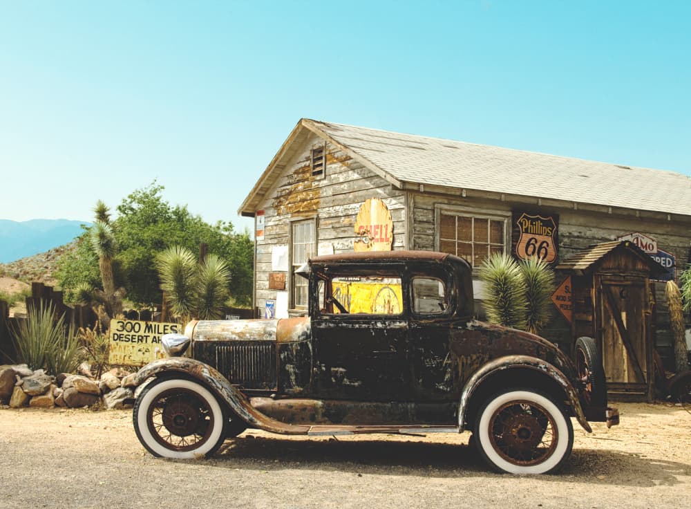Classic Desert Roadside by Fadil Roze — canvas wall art