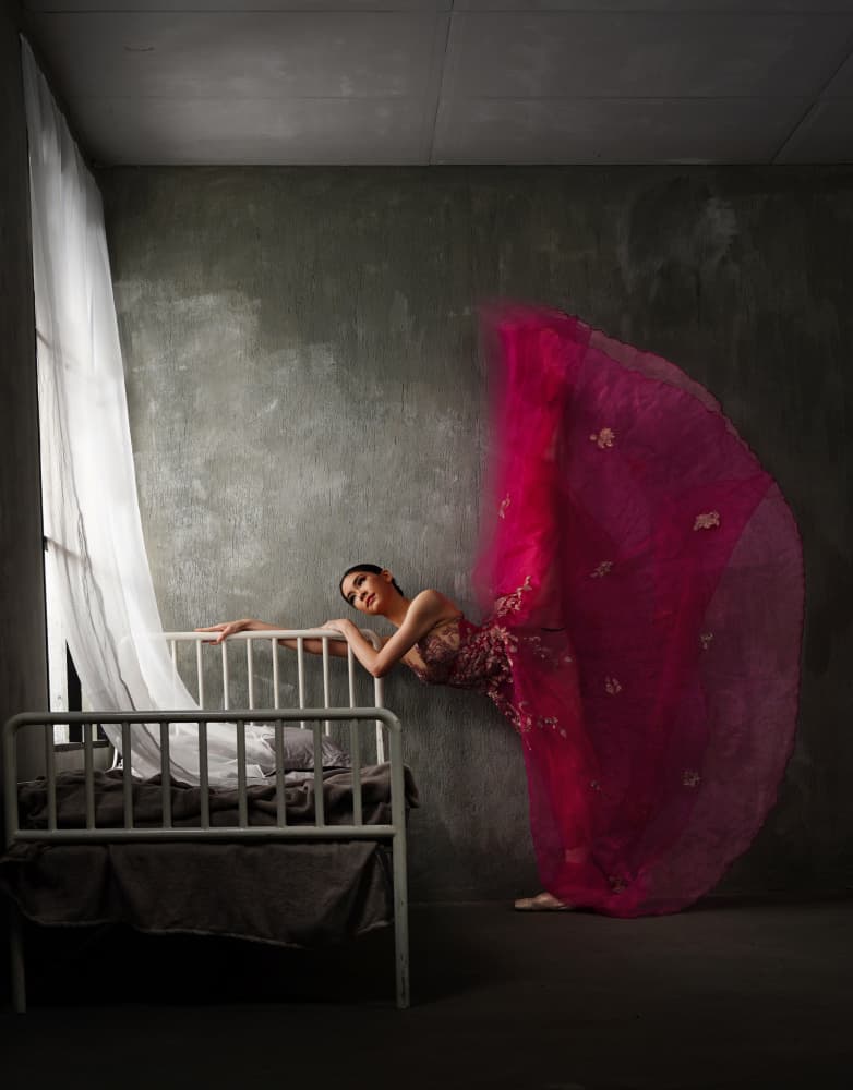 Graceful Pink Dancer by Rawisyah Aditya — canvas wall art