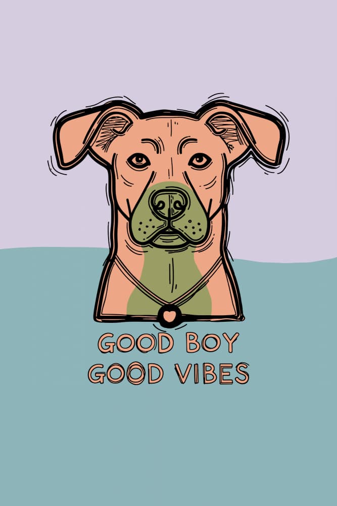 Good Boy Dog Vibes by casa cartissi — canvas wall art