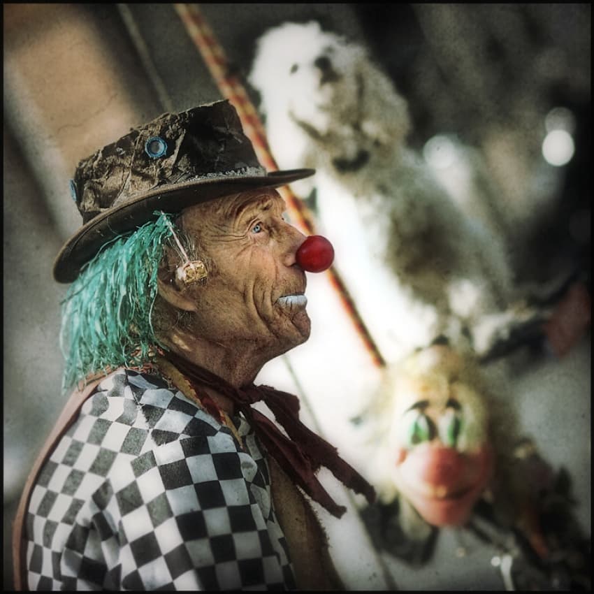 Whimsical Clown Performer by ambra — canvas wall art