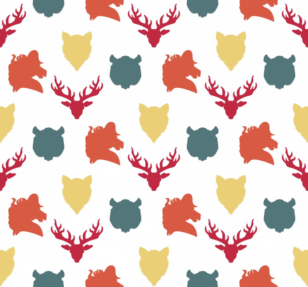 Rustic Wildlife Heads by Marika Barsrsind — canvas wall art