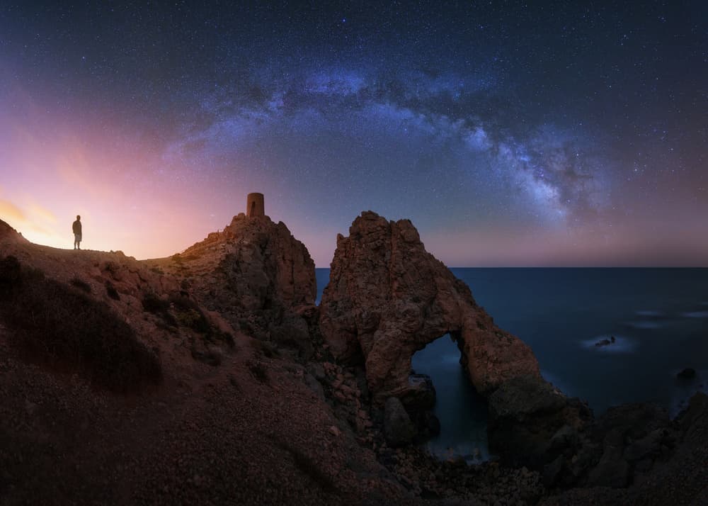 Man Under Milky Way Arch by Juan Pablo de Miguel — canvas wall art