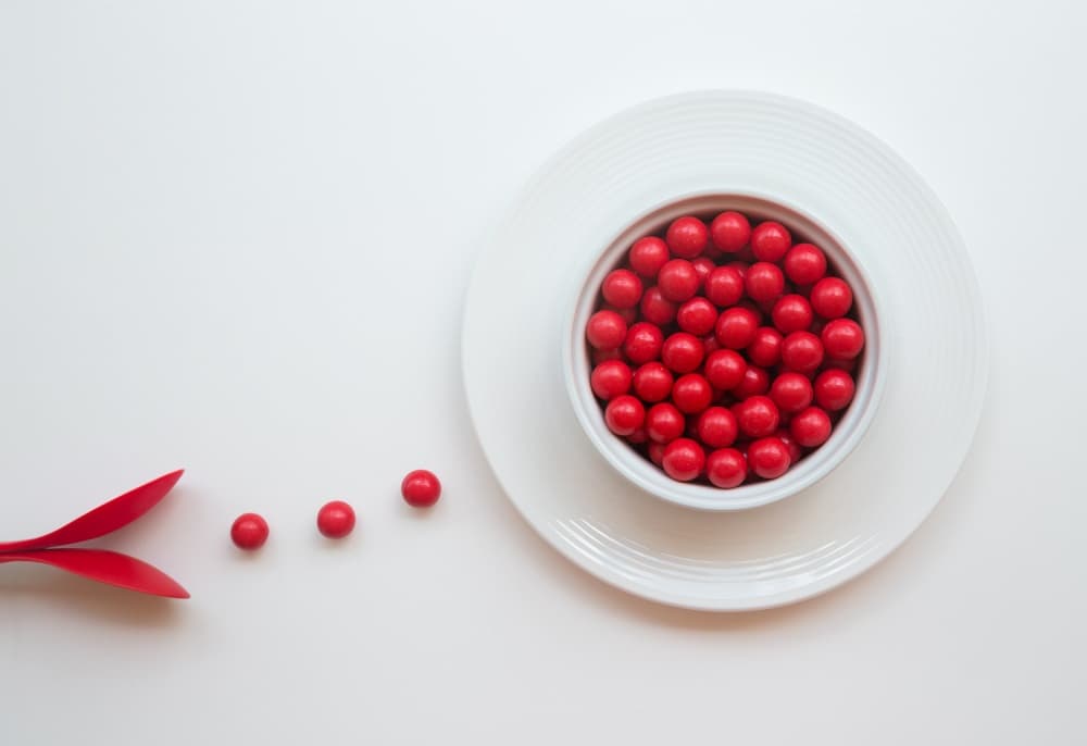 Sweet Red Candies by Jacqueline Hammer — canvas wall art