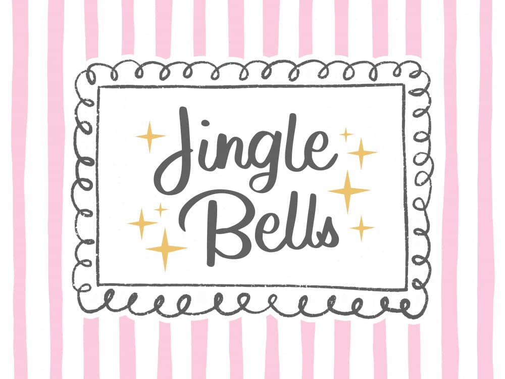 Jingle Bells Sparkle by Jolly and Dash — canvas wall art