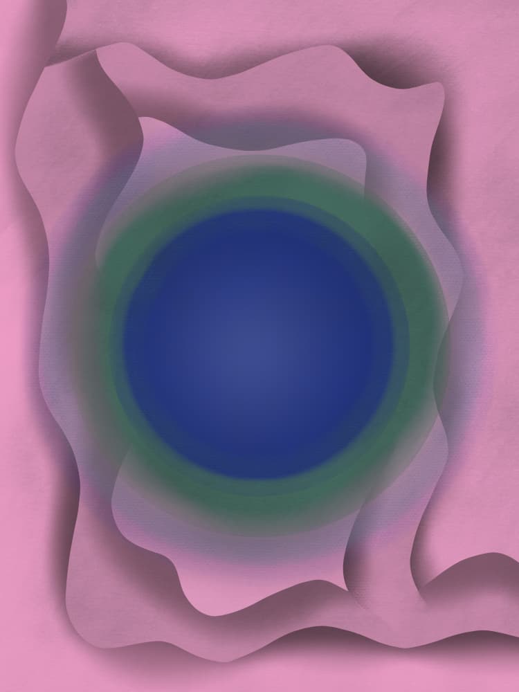 Abstract Pink Blue Depth by Little Dean — canvas wall art