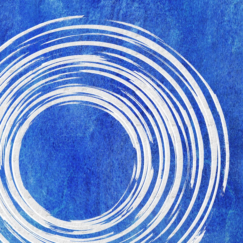 Zen White Circles by Martina — canvas wall art