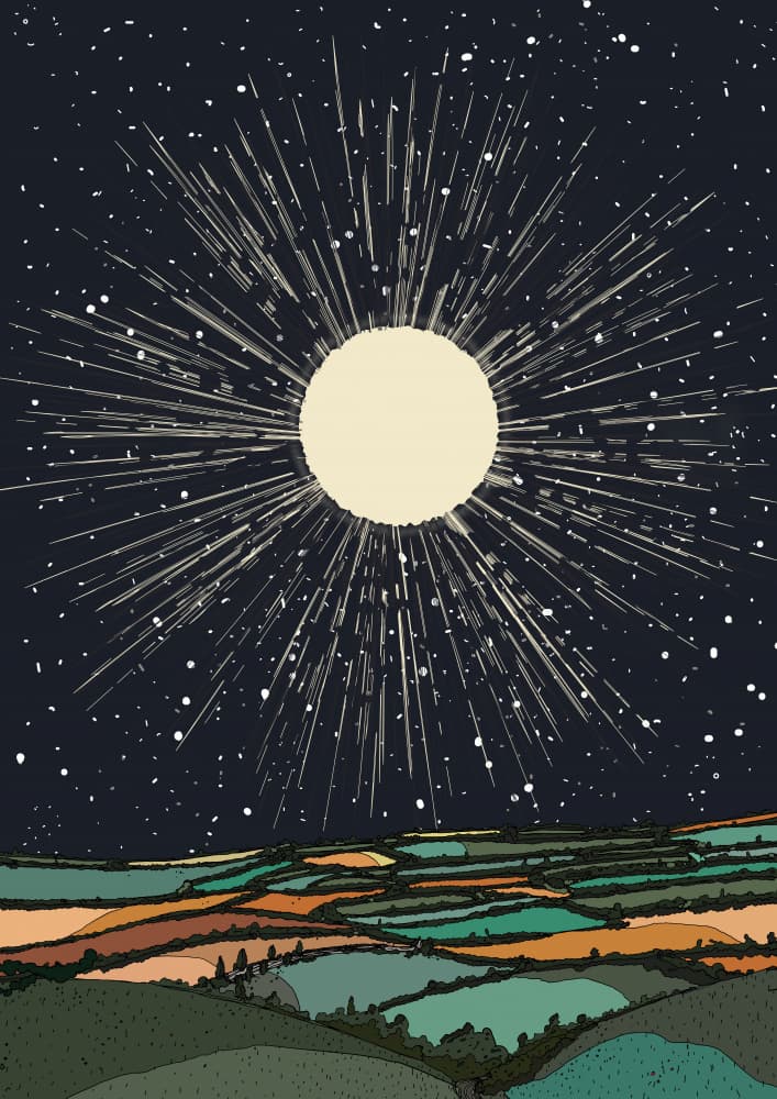 Celestial Glow Landscape by Nicholas — canvas wall art