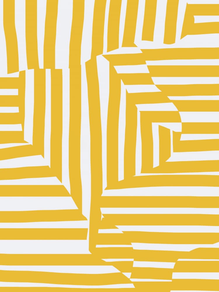 Dynamic Yellow Stripes by Little Dean — canvas wall art