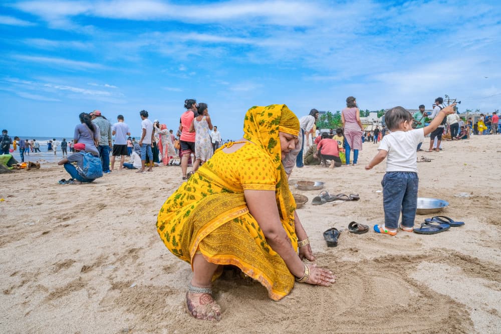 Indian Beach Play Day by Subhajit Das — canvas wall art