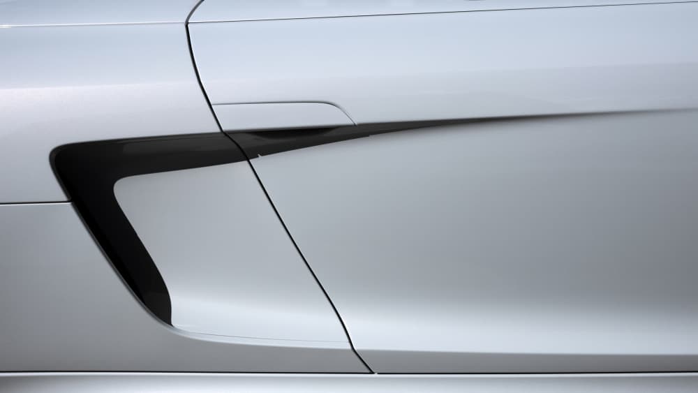 Sleek Silver Car Detail by FranzStaab — canvas wall art