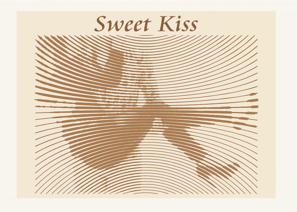 Abstract Romantic Kiss by Doa Project — canvas wall art