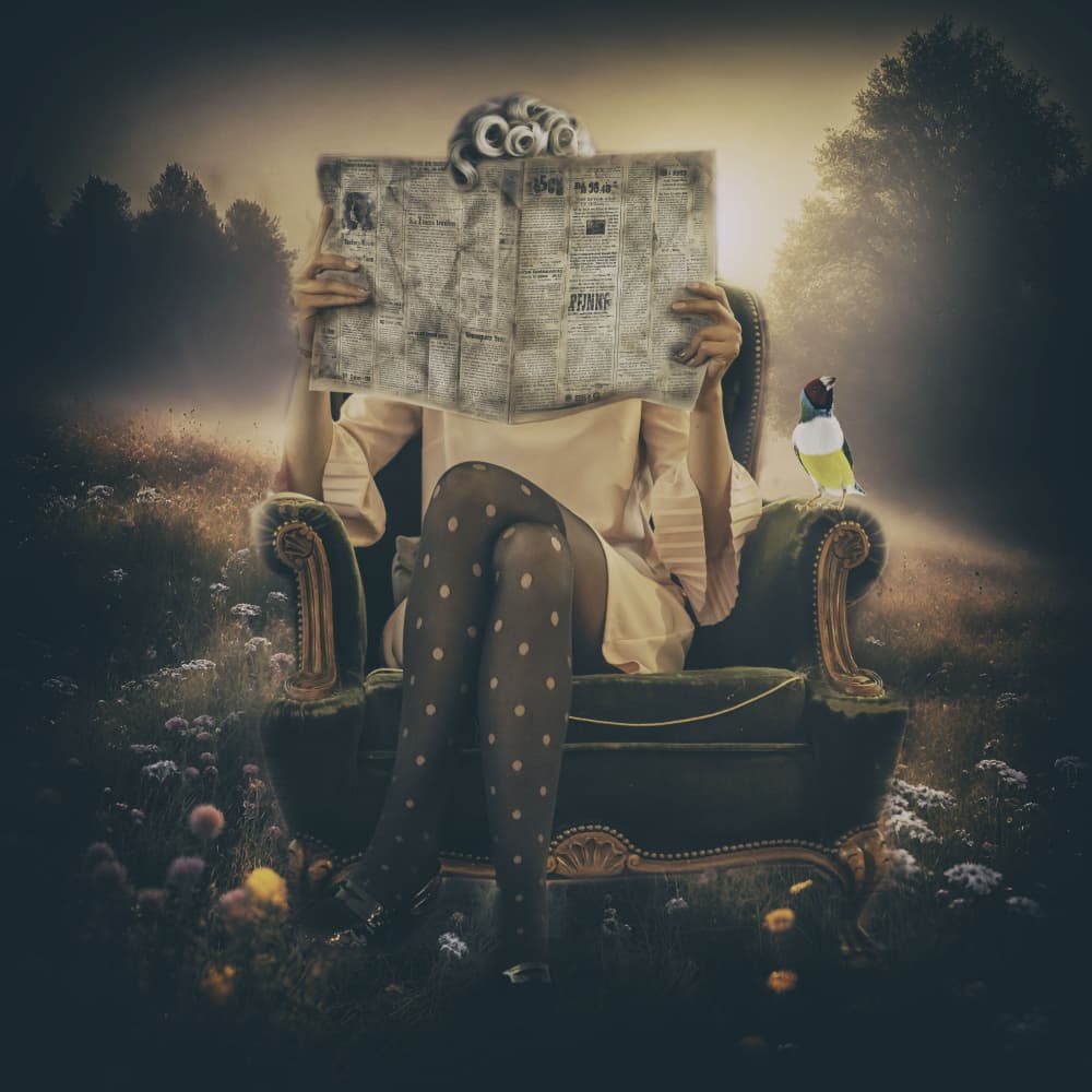 Whimsical Forest Reader by Ewa Całkosińska-Kajzer — canvas wall art