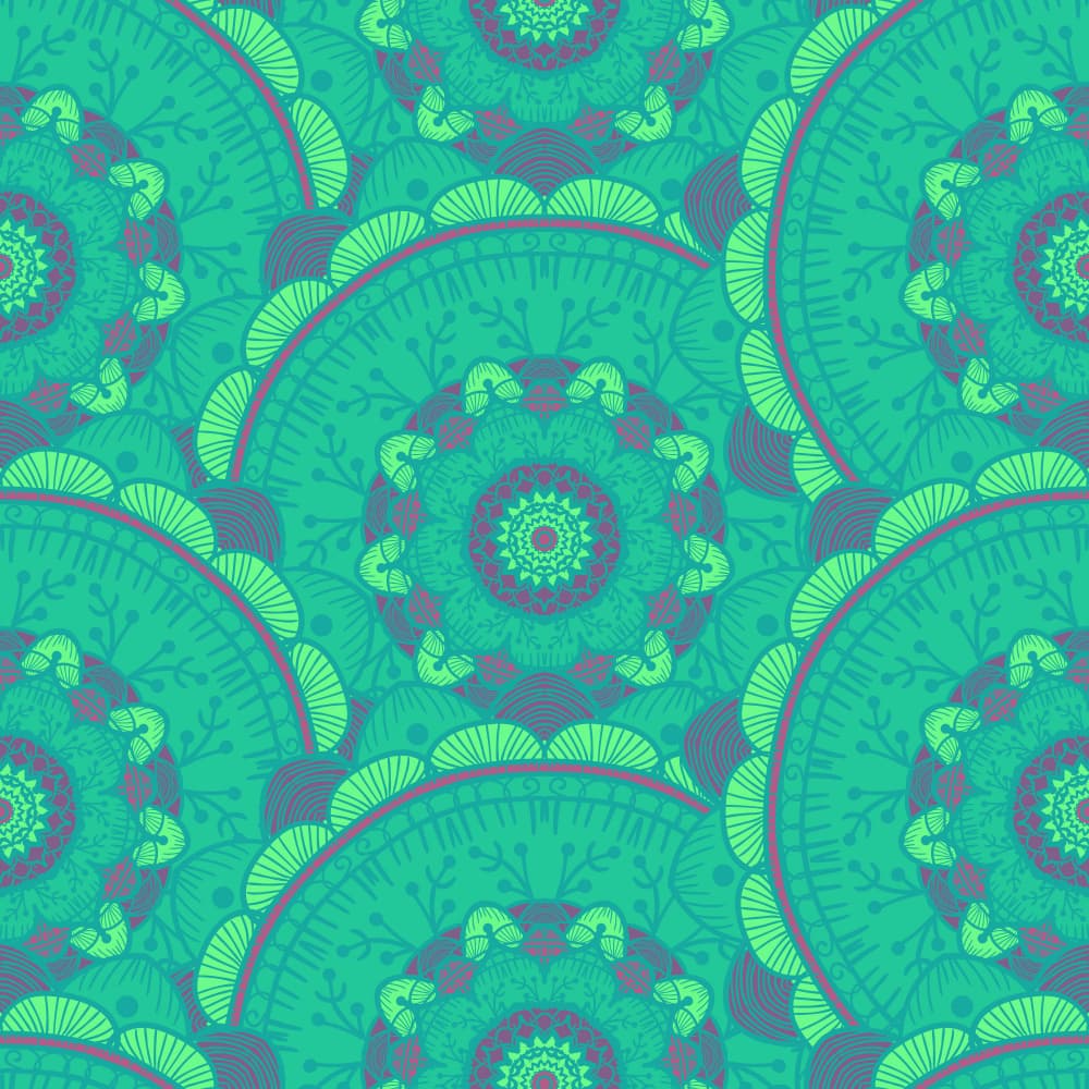 Bohemian Teal Mandalas by Marika Barsrsind — canvas wall art