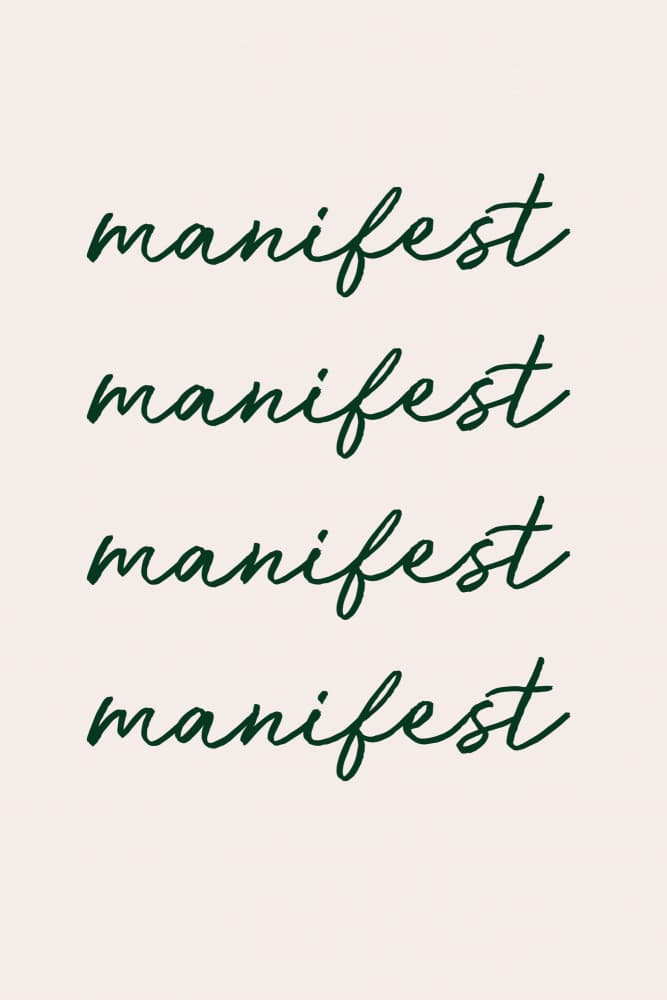 Elegant Manifest Script by Talitha McQueen — canvas wall art