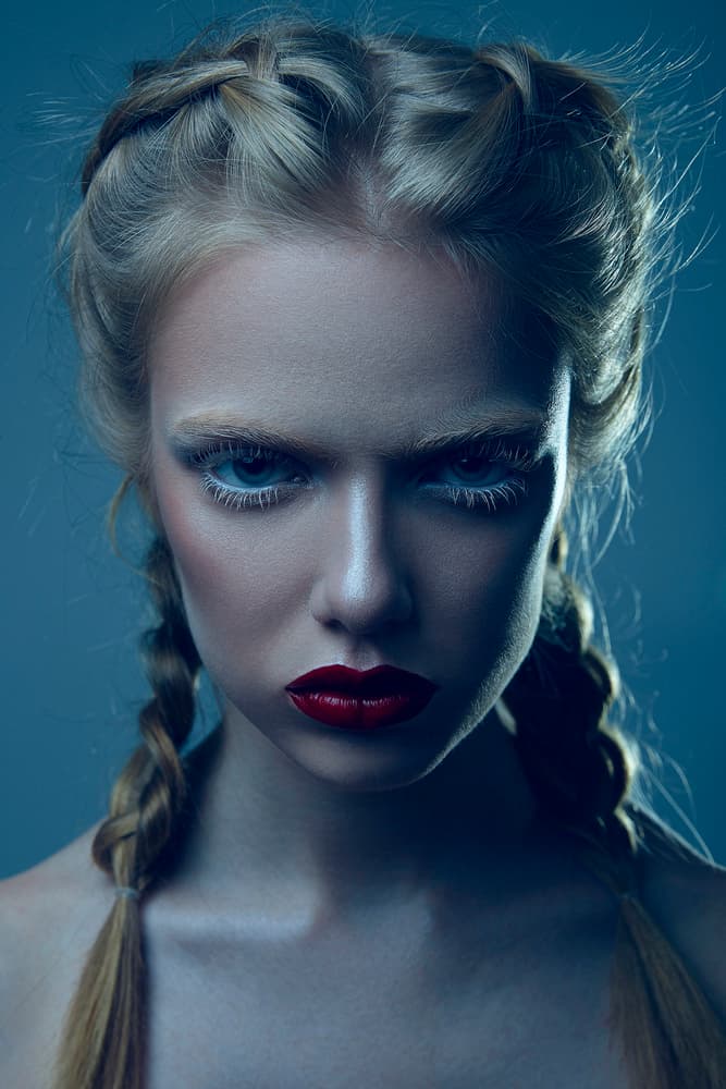 Fierce Braided Portrait by Dancho — canvas wall art