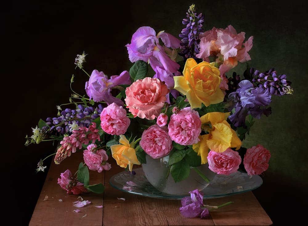 Vibrant Floral Still Life by Tatyana Skorokhod — canvas wall art