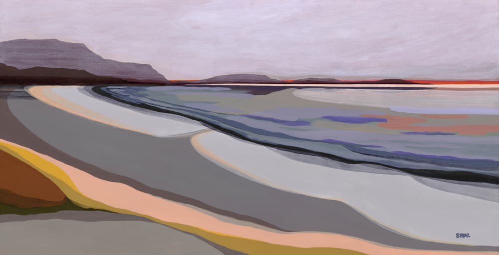 Serene Abstract Coast by Angela Seear — canvas wall art