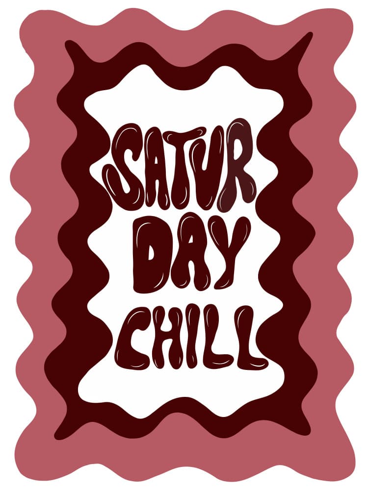 Saturday Chill Groovy Vibes by Miho Art Studio — canvas wall art