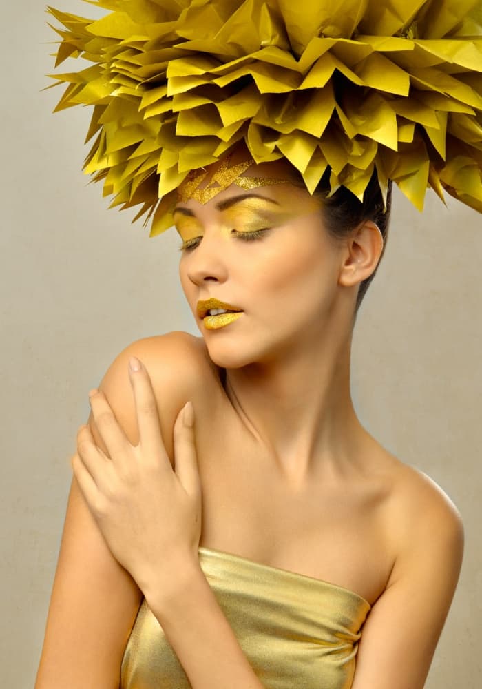 Golden Woman Adorned by Ivan Tonov — canvas wall art