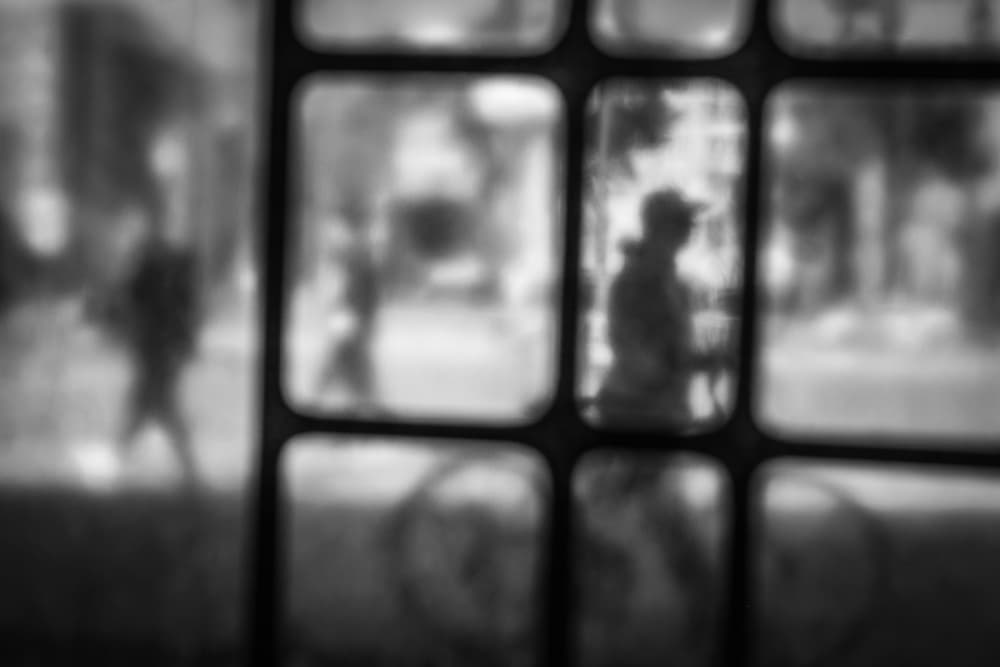 Street Life Through Glass by Ali Ayer — canvas wall art