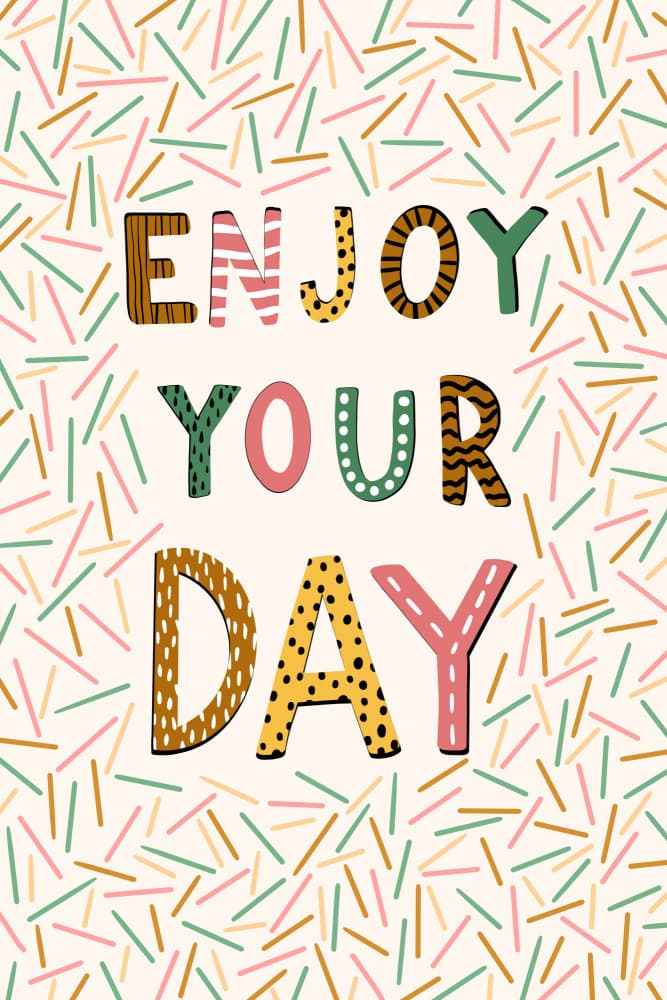 Enjoy Your Day Sprinkles by EMELIEmaria — canvas wall art