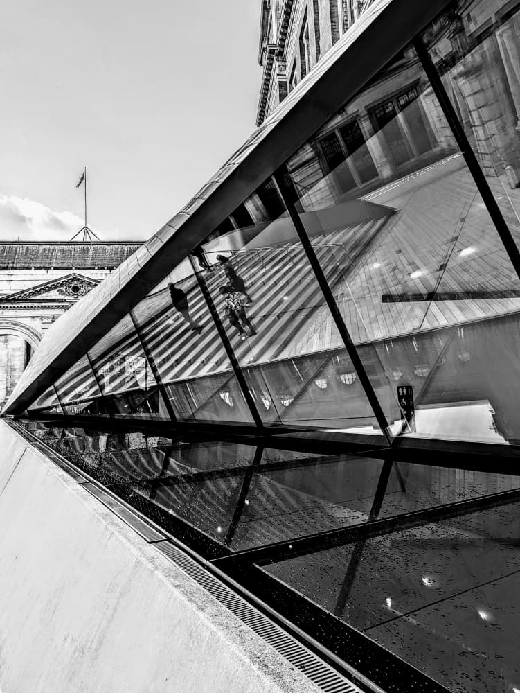 Reflected Glass Pyramid by Elizabeth Allen — canvas wall art
