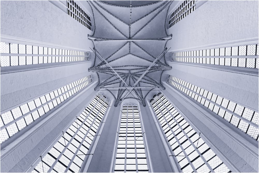 Soaring Cathedral Interior by Martin Fleckenstein — canvas wall art