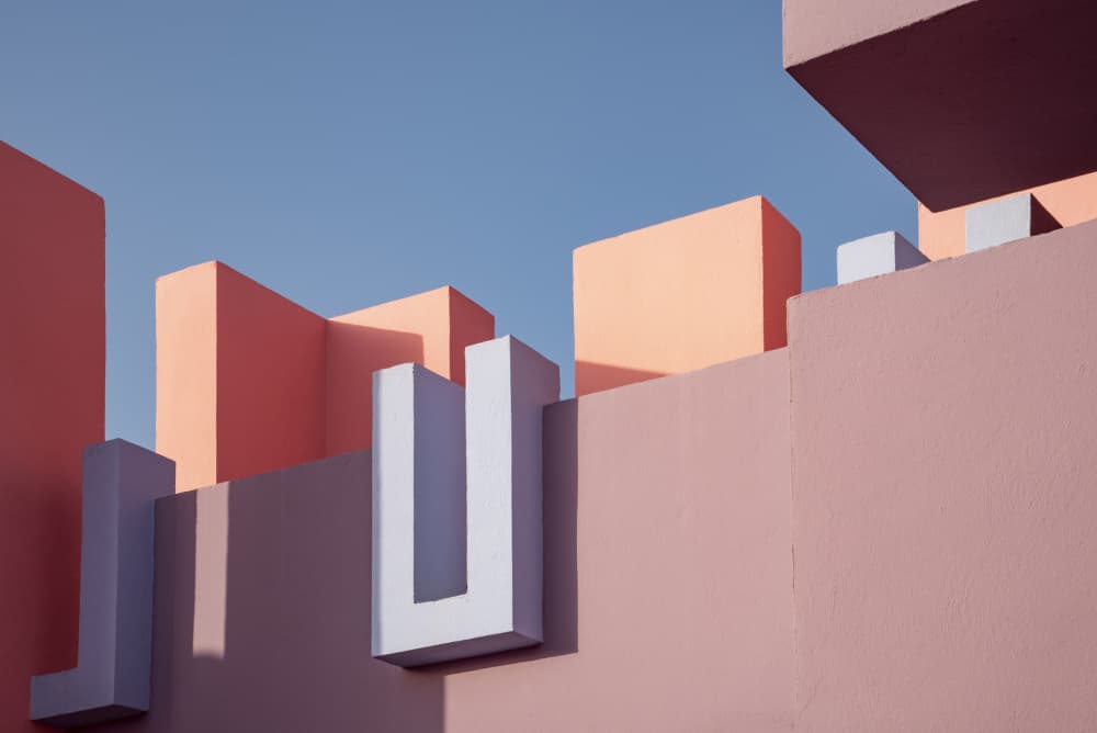 Pastel Geometric Architecture by Linda Wride — canvas wall art