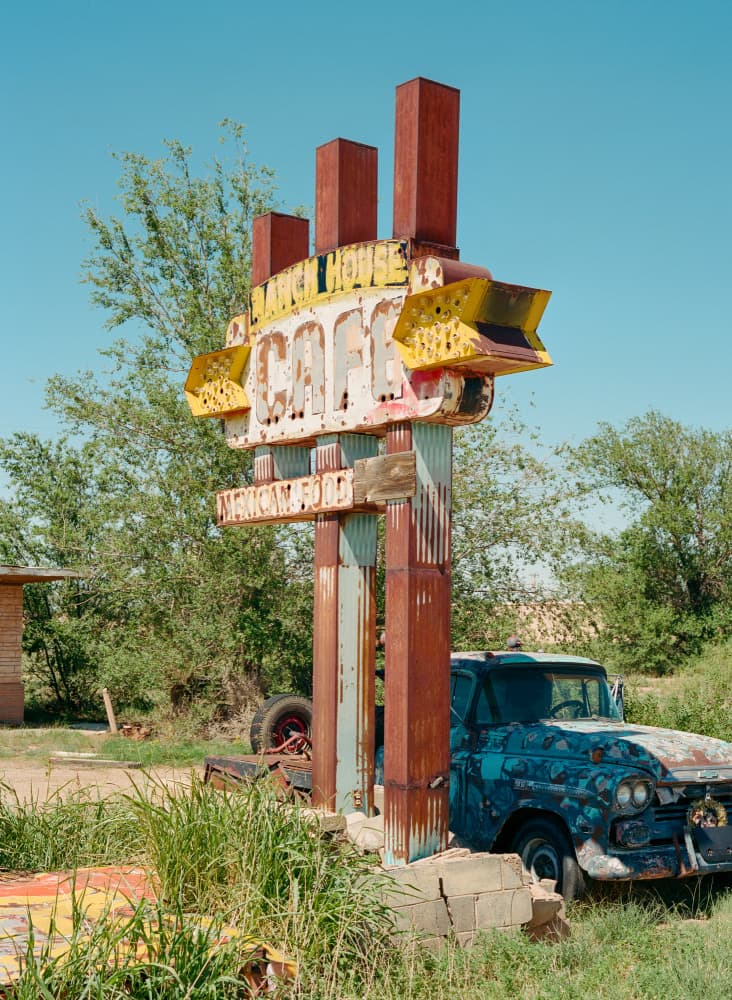Rustic Cafe Sign Truck by Bethany Young — canvas wall art