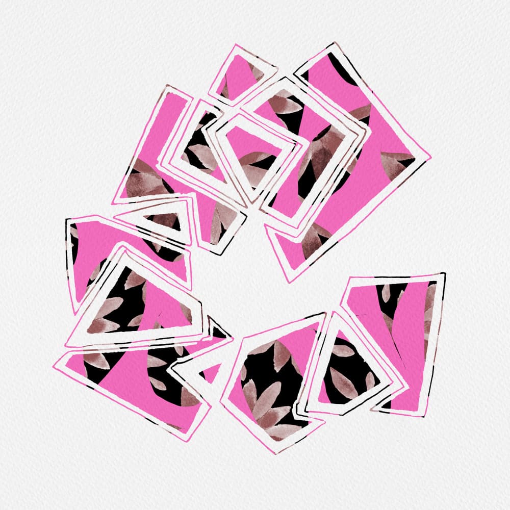 Bold Pink Geometry by Michele Channell — canvas wall art