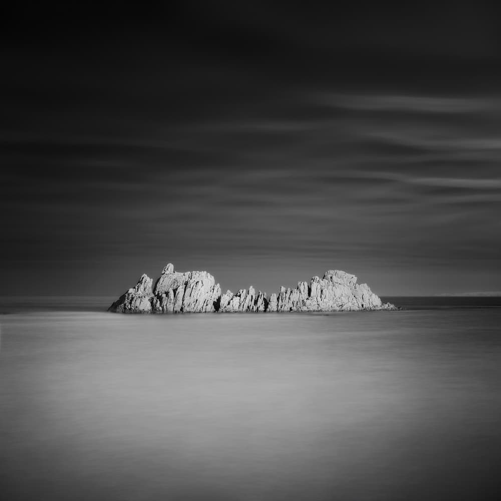 Serene Ocean Rocks by JG.Heckelmann — canvas wall art