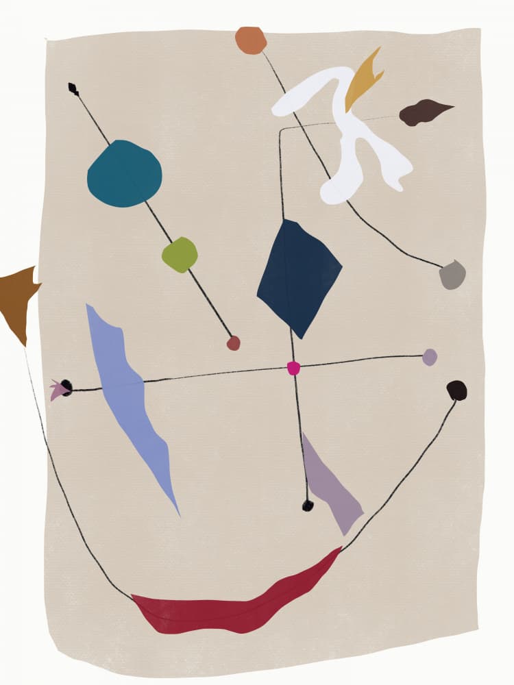 Whimsical Abstract Forms by Little Dean — canvas wall art