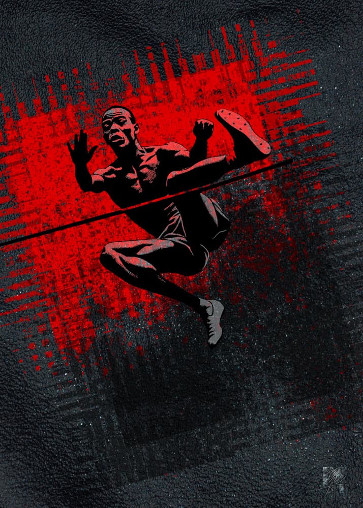 Dynamic High Jumper by Osvaldo Russo — canvas wall art