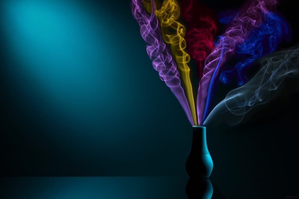 Vibrant Smoke From Vase by Drazen Sokac — canvas wall art