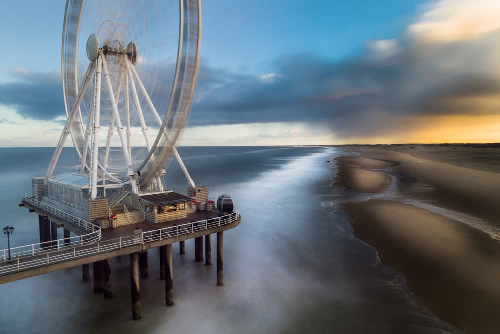 Dramatic Pier Sunset by Joris Cinqmaisons — canvas wall art