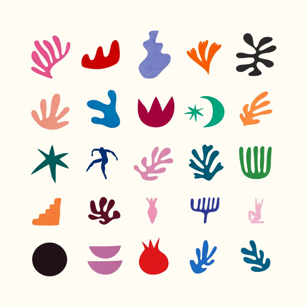 Colorful Organic Shapes by amini54 — canvas wall art