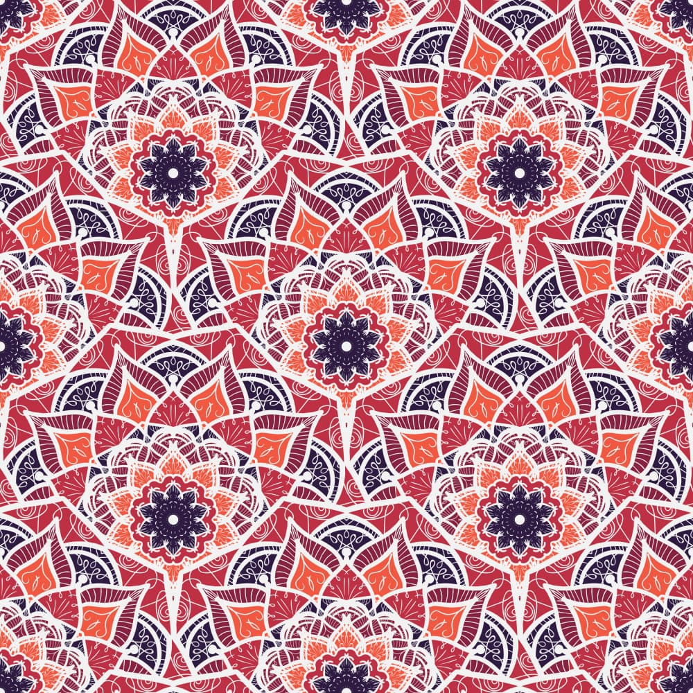 Vibrant Mandala Pattern by Marika Barsrsind — canvas wall art