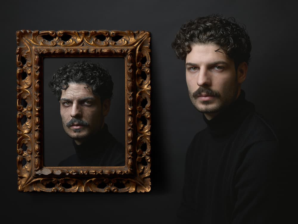 Past and Present Portrait by Giacomo Bruno — canvas wall art