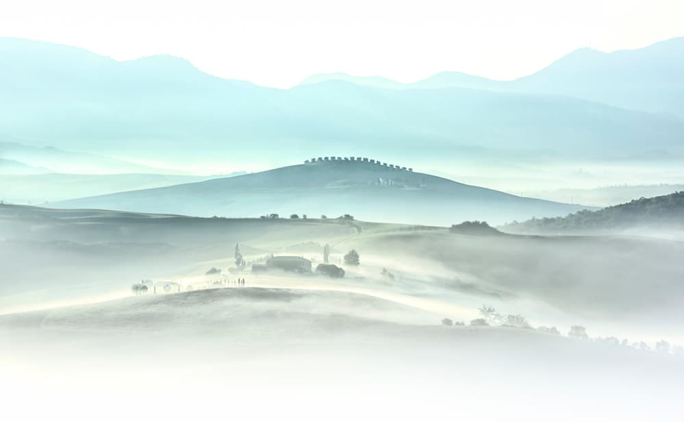 Misty Rolling Hills by Larry Deng APA — canvas wall art
