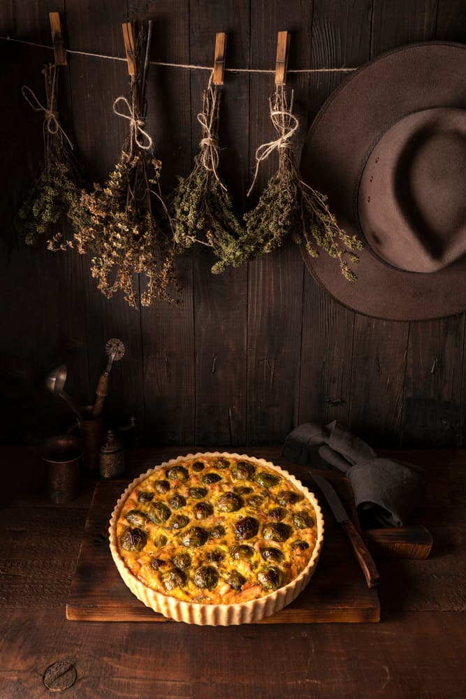 Rustic Brussels Sprout Quiche by Diana Popescu — canvas wall art