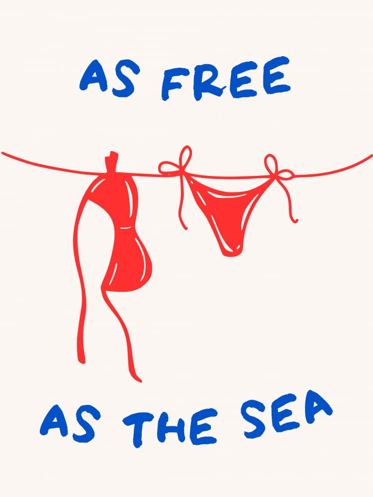As Free As The Sea by Ohkimiko — canvas wall art