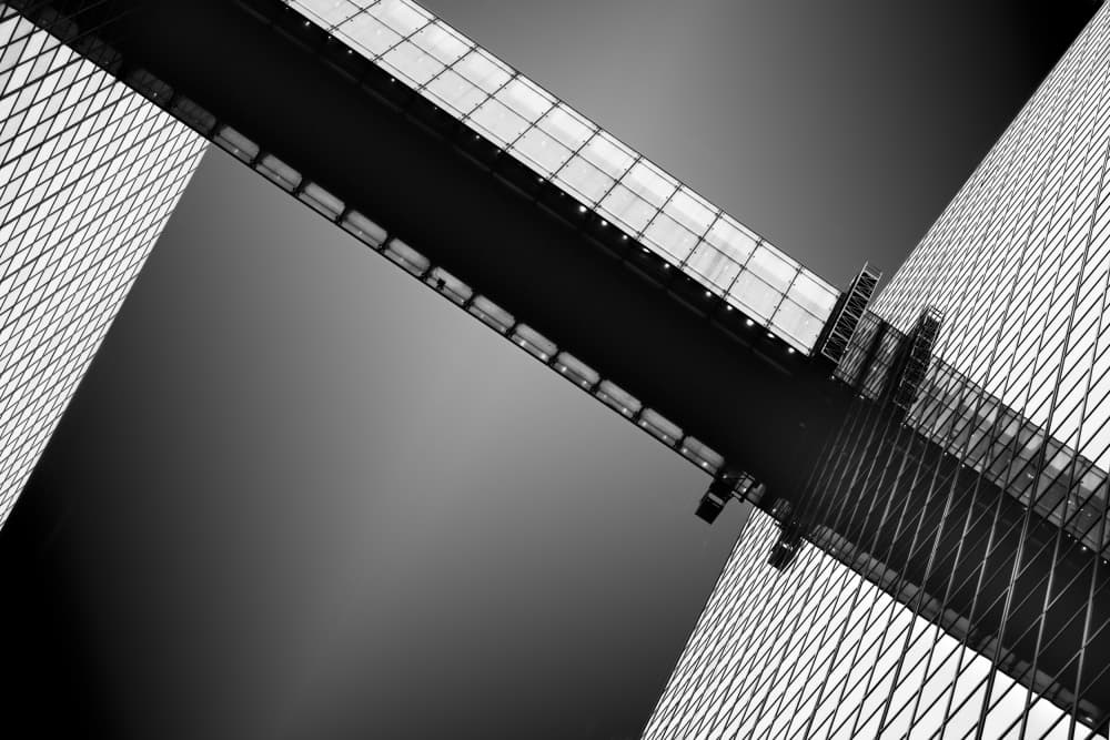 Architectural Sky Bridge by Greetje van Son — canvas wall art