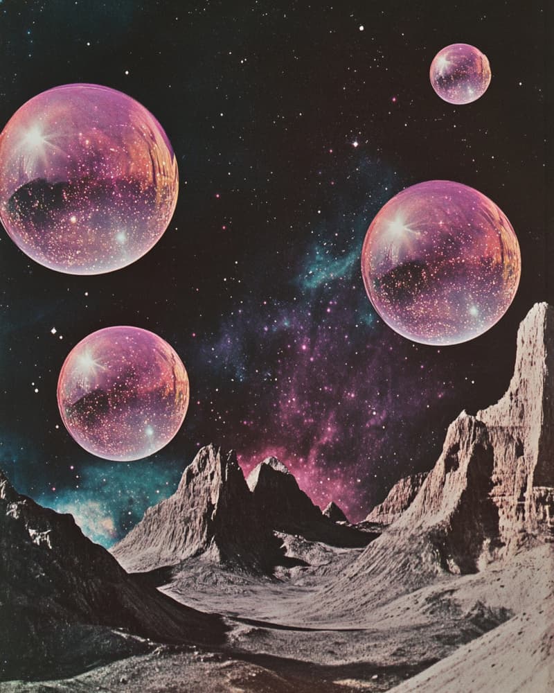 Purple Orbs Alien Landscape