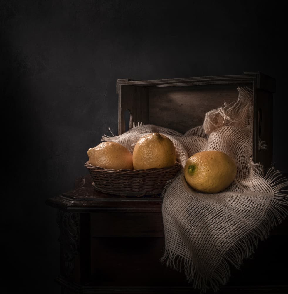Rustic Lemon Still Life by Margareth Perfoncio — canvas wall art