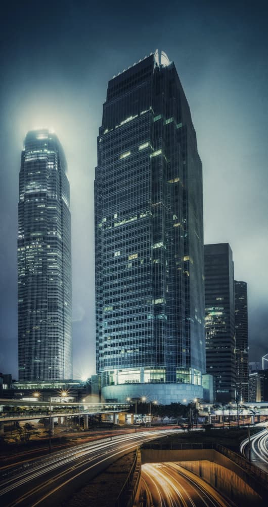 Hong Kong Night Glow by WangPeng — canvas wall art