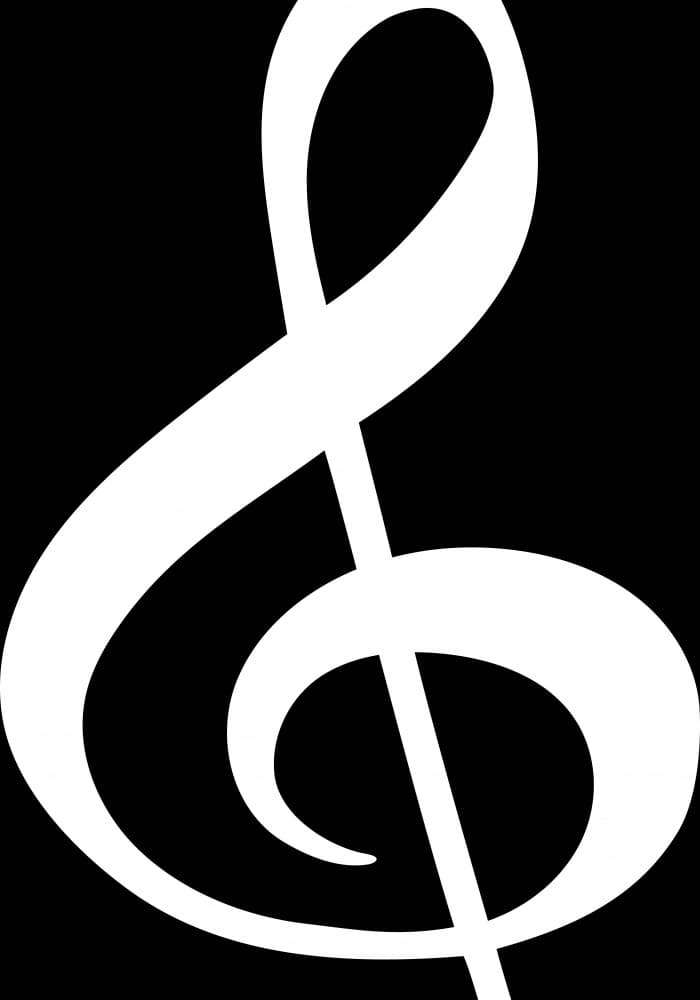 Musical Treble Clef by Sarah Manovski — canvas wall art