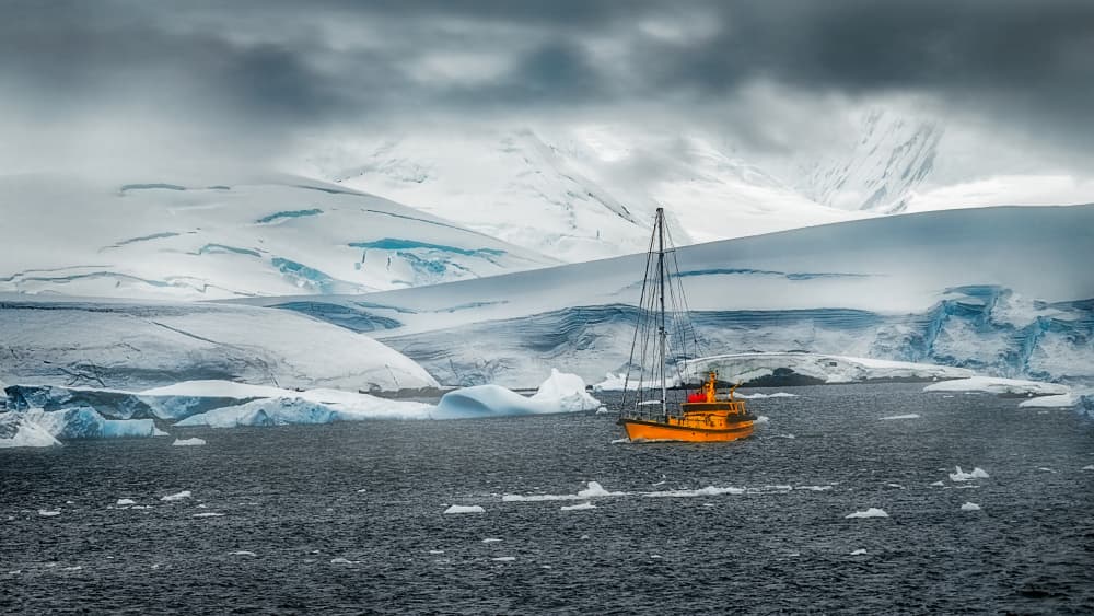 Antarctic Sailboat Adventure by Siyu_Wei APA — canvas wall art