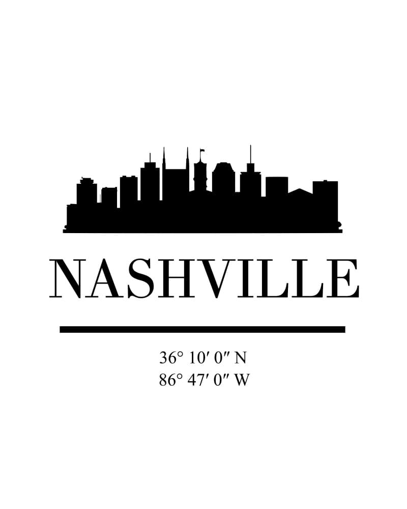 Nashville City Skyline by Emiliano Deificus — canvas wall art