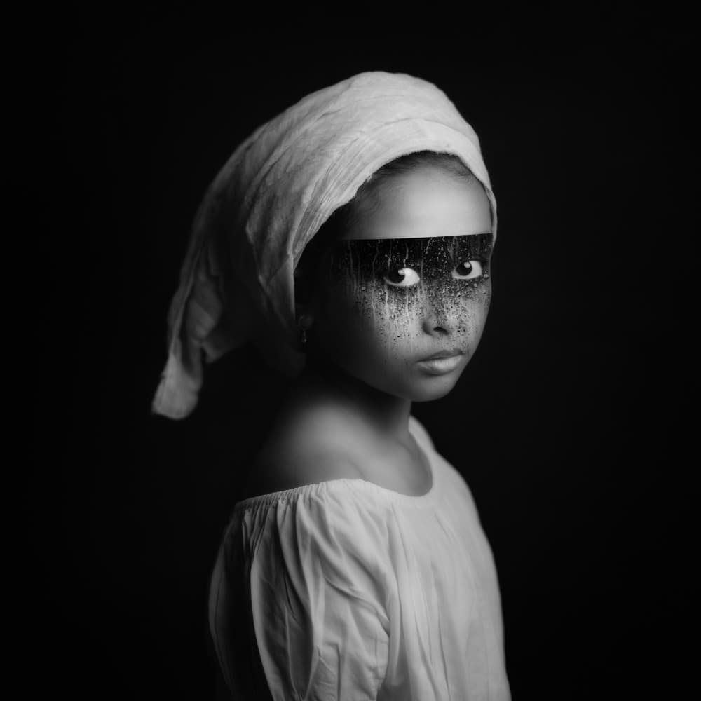 Girl with Rainy Eyes by Hari Sulistiawan — canvas wall art
