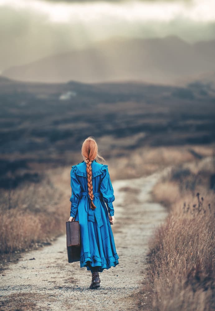 Redhead Woman's Journey by Magdalena Russocka — canvas wall art